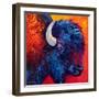 Bison Head II-Marion Rose-Framed Giclee Print