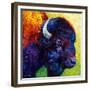 Bison Head III-Marion Rose-Framed Giclee Print