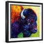 Bison Head III-Marion Rose-Framed Giclee Print