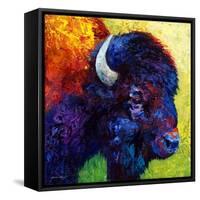 Bison Head III-Marion Rose-Framed Stretched Canvas
