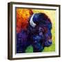 Bison Head III-Marion Rose-Framed Giclee Print