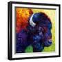 Bison Head III-Marion Rose-Framed Giclee Print