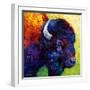 Bison Head III-Marion Rose-Framed Giclee Print