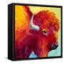Bison Head IV-Marion Rose-Framed Stretched Canvas