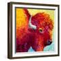 Bison Head IV-Marion Rose-Framed Giclee Print