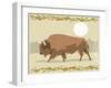 Bison in a Decorative Illustration-Artistan-Framed Art Print