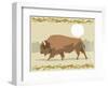 Bison in a Decorative Illustration-Artistan-Framed Art Print