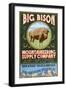 Bison Mountaineering - Vintage Sign-Lantern Press-Framed Art Print