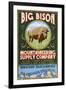 Bison Mountaineering - Vintage Sign-Lantern Press-Framed Art Print