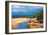 Bison Near Nez Perce Creek On A Stormy Day In Yellowstone National Park In Autumn-Ben Herndon-Framed Photographic Print