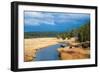 Bison Near Nez Perce Creek On A Stormy Day In Yellowstone National Park In Autumn-Ben Herndon-Framed Photographic Print