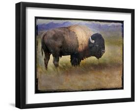 Bison Portrait II-Chris Vest-Framed Art Print