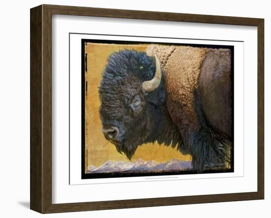 Bison Portrait III-Chris Vest-Framed Art Print