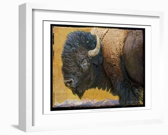 Bison Portrait III-Chris Vest-Framed Art Print