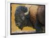 Bison Portrait III-Chris Vest-Framed Art Print