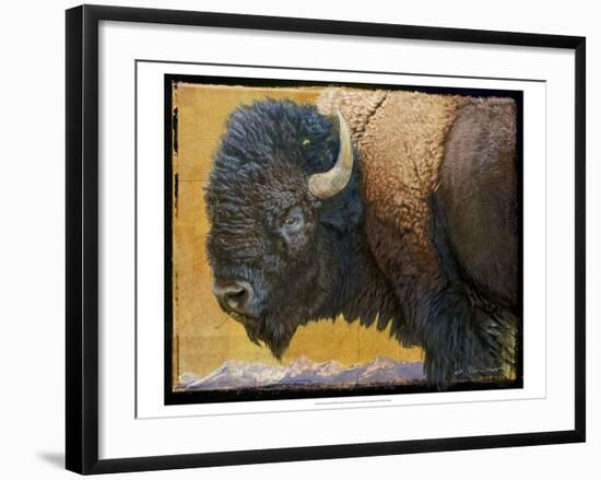 Bison Portrait III-Chris Vest-Framed Art Print