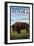 Bison Scene, McGrath, Alaska-Lantern Press-Framed Art Print