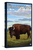 Bison Scene, West Yellowstone, Montana-Lantern Press-Stretched Canvas