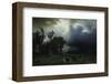 Bison Trail: Approaching Storm-Albert Bierstadt-Framed Premium Giclee Print