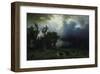 Bison Trail: Approaching Storm-Albert Bierstadt-Framed Premium Giclee Print