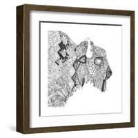 Bison (Variant 1)-Sharon Turner-Framed Art Print