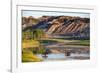 Bison Wildlife Crossing Little Missouri River, Theodore Roosevelt National Park, North Dakota, USA-Chuck Haney-Framed Photographic Print