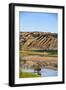 Bison Wildlife Crossing Little Missouri River, Theodore Roosevelt National Park, North Dakota, USA-Chuck Haney-Framed Photographic Print