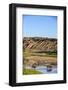 Bison Wildlife Crossing Little Missouri River, Theodore Roosevelt National Park, North Dakota, USA-Chuck Haney-Framed Photographic Print