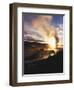 Bison Wildlife Grazing by Old Faithful Geyser, Yellowstone National Park, Wyoming, USA-Adam Jones-Framed Photographic Print