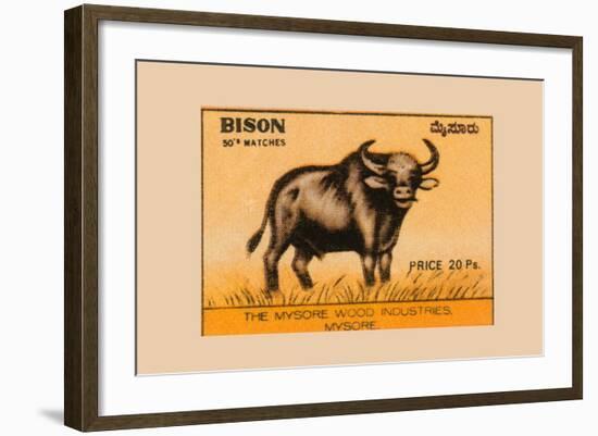 Bison-null-Framed Art Print