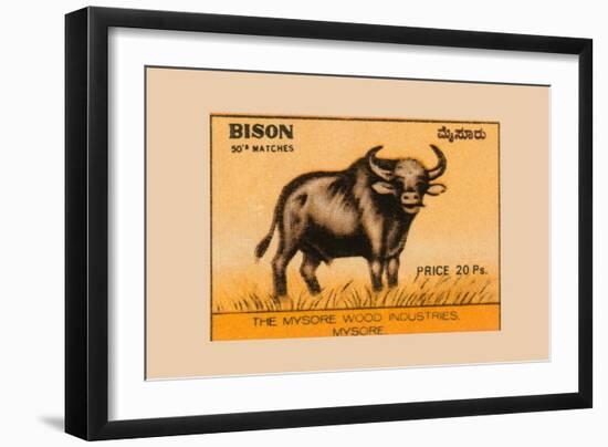 Bison-null-Framed Art Print