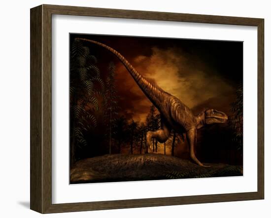 Bistahieversor Was a Tyrannosaurid Dinosaur from the Late Cretaceous Period-null-Framed Art Print