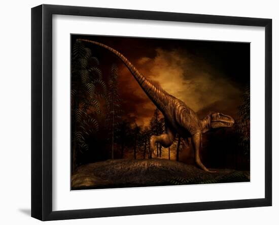 Bistahieversor Was a Tyrannosaurid Dinosaur from the Late Cretaceous Period-null-Framed Art Print