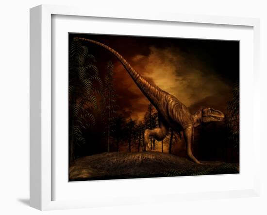 Bistahieversor Was a Tyrannosaurid Dinosaur from the Late Cretaceous Period-null-Framed Art Print