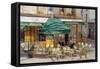 Bistro and Brasserie Le Reveil Bastille-Cora Niele-Framed Stretched Canvas