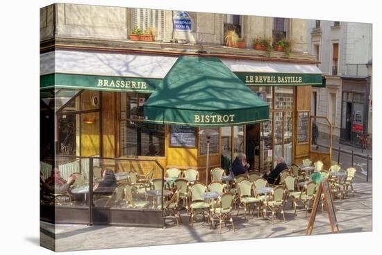 Bistro and Brasserie Le Reveil Bastille-Cora Niele-Stretched Canvas
