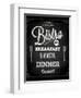 Bistro Chalkboard Poster For Vintage Design-Ozerina Anna-Framed Art Print