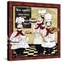 Bistro French Chefs-A-Jean Plout-Stretched Canvas
