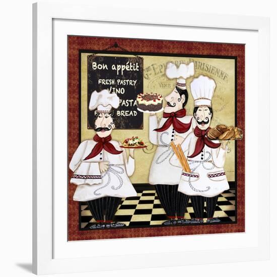 Bistro French Chefs-A-Jean Plout-Framed Giclee Print