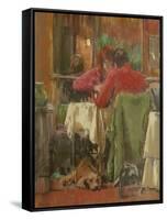Bistro in Beziers, 2007-Pat Maclaurin-Framed Stretched Canvas
