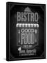 Bistro Poster Chalkboard-avean-Framed Stretched Canvas