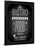 Bistro Poster Chalkboard-avean-Framed Art Print