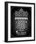 Bistro Poster Chalkboard-avean-Framed Art Print