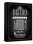 Bistro Poster Chalkboard-avean-Framed Stretched Canvas