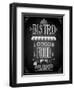 Bistro Poster Chalkboard-avean-Framed Art Print