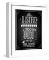 Bistro Poster Chalkboard-avean-Framed Art Print