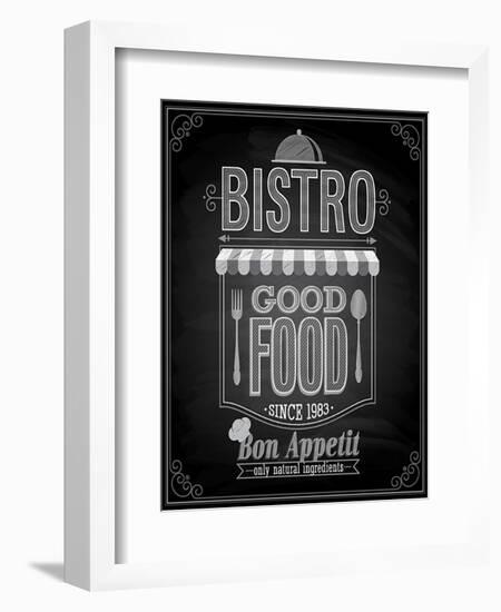 Bistro Poster Chalkboard-avean-Framed Art Print