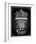 Bistro Poster Chalkboard-avean-Framed Art Print