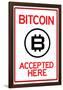 Bitcoin Accepted Here-null-Framed Poster