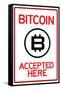 Bitcoin Accepted Here-null-Framed Stretched Canvas